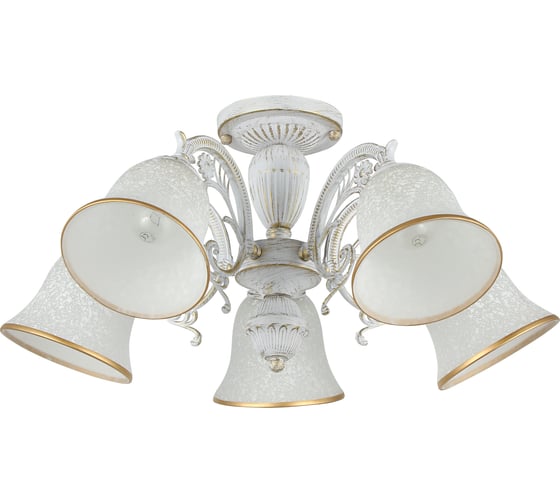 Изображение товара Люстра Schaffner Cuartel 4645-5, цвет белый/золото, 200 Вт Cuartel 4645-5 WH+GD