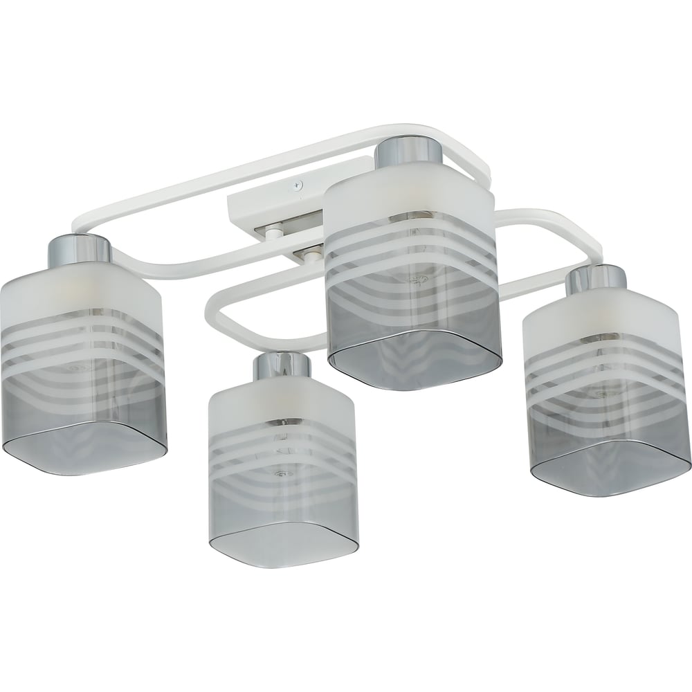 Изображение товара Люстра Schaffner Treno 4705-4 белая хром накладная классика 160 Вт