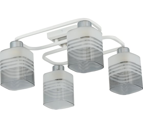 Изображение товара Люстра Schaffner Treno 4705-4, цвет белый/хром, 160 Вт Treno 4705-4 WH+CR