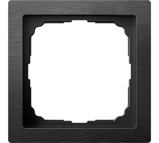 Изображение товара 1-постовая рамка Systeme Electric ArtGallery PURE, Металл, Оникс GAL312301