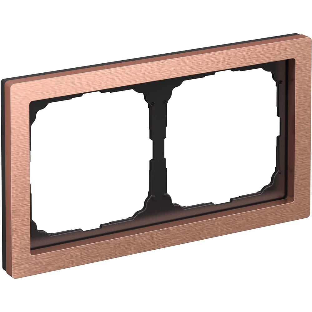 Изображение товара 2-постовая рамка Systeme Electric ArtGallery PURE Медь Металл для кабельных модулей