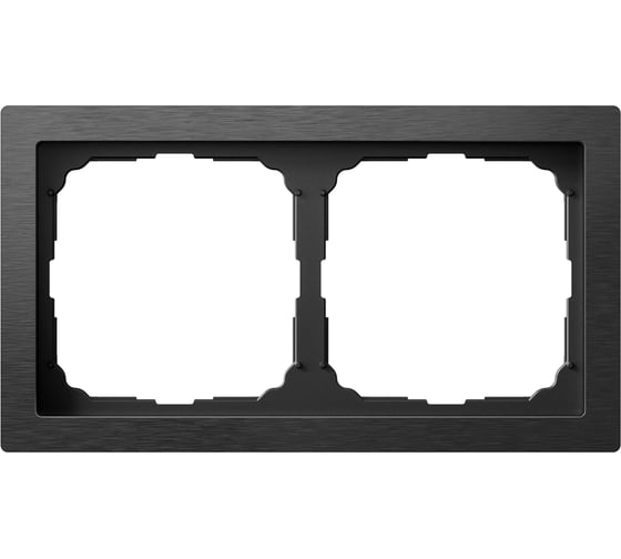 Изображение товара 2-постовая рамка Systeme Electric ArtGallery PURE, Металл, Оникс GAL312302