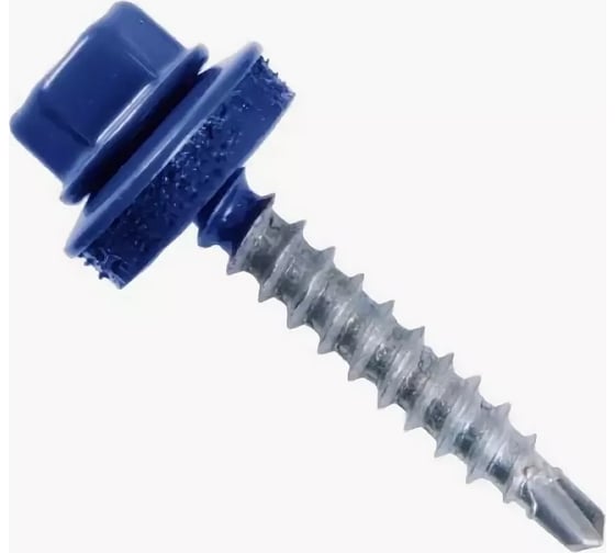 Изображение товара Кровельный саморез Bohrer ПРОМ 4,8x38, RAL 5005 синий, 4300 шт. SKRAL-4,8х38 RAL5005