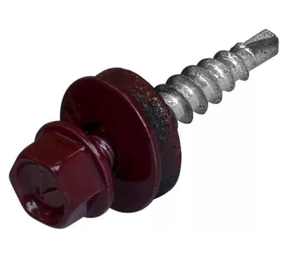 Изображение товара Кровельный саморез Bohrer ПРОМ 4,8x38, RAL 3005 красное вино, 4300 шт. SKRAL-4,8х38 RAL3005