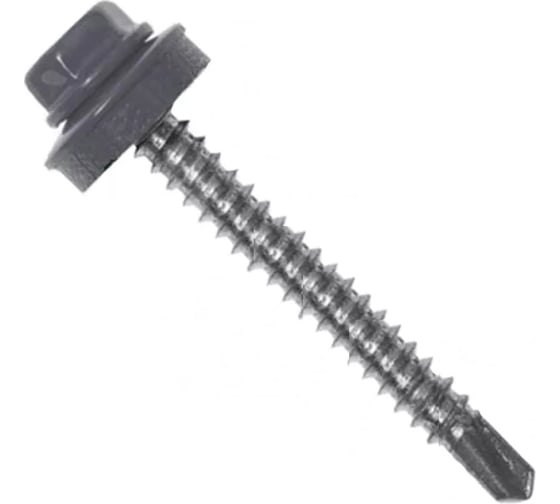 Изображение товара Кровельный саморез Bohrer ПРОМ 4.8x70, RAL 7024 серый графит, 3000 шт. SKRAL-4.8х70RAL7024