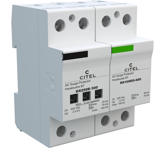 Изображение товара Устройство защиты от импульсных перенапряжений Citel УЗИП тип 1+2 DS252E-300/G 3404