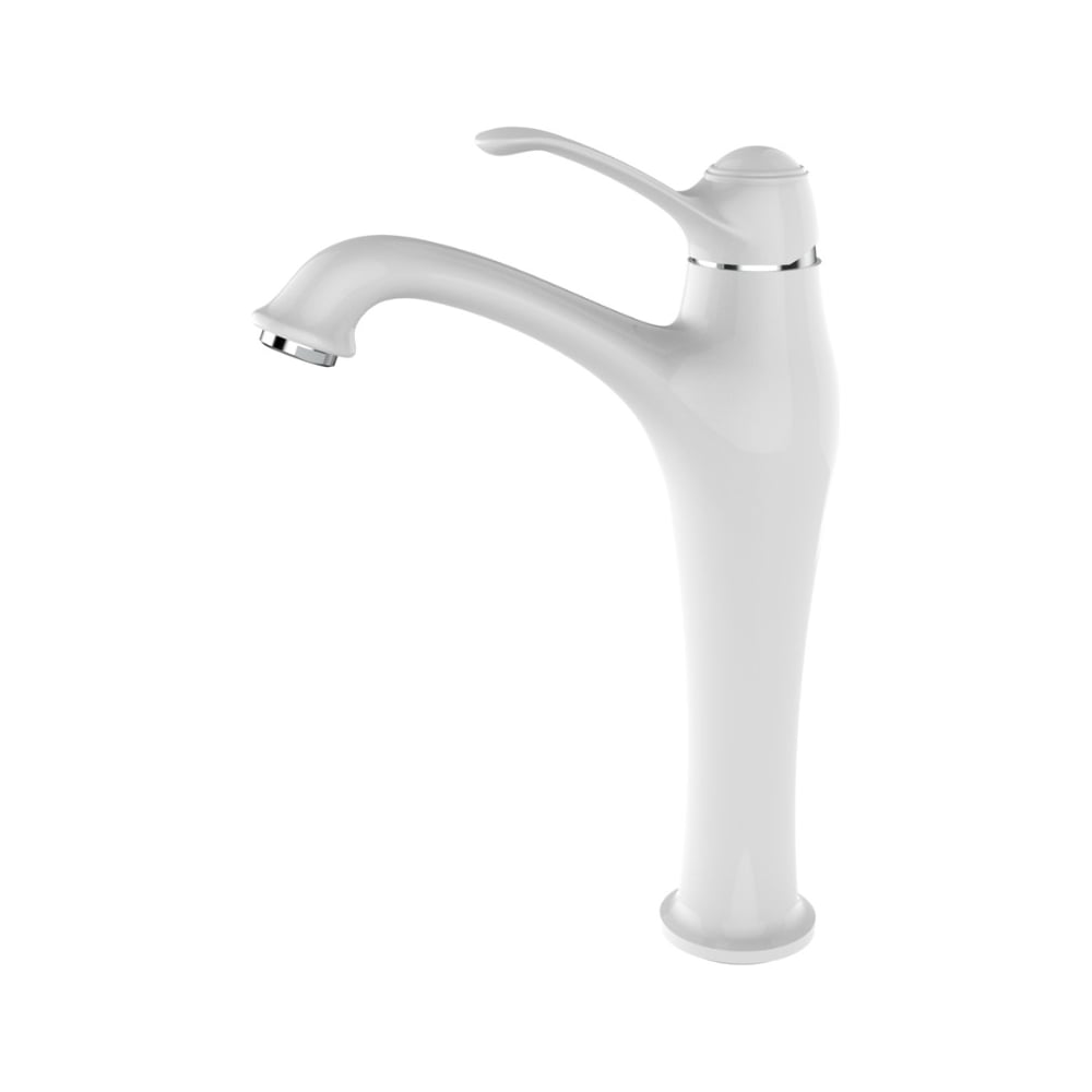 Изображение товара Однорычажный высокий смеситель для умывальника ViEiR V413512-F белый