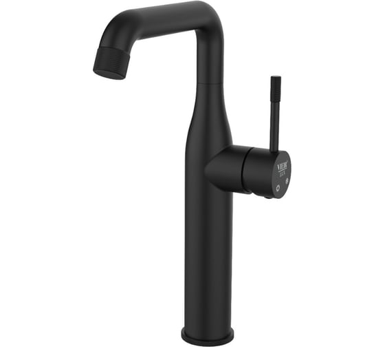 Изображение товара Смеситель для чаши однорычажный высокий ViEiR черный аэратор для накладной раковины V403515-C