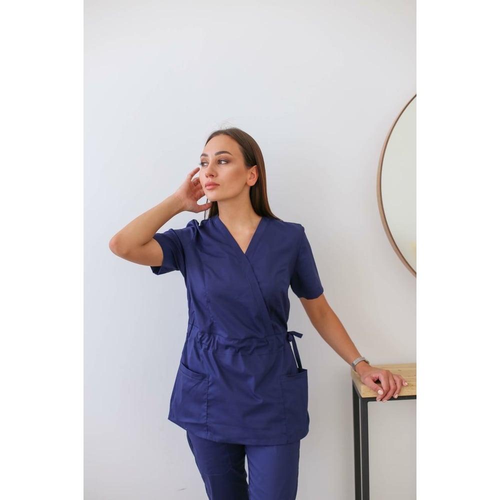 Женский хирургический костюм Факел, размер 54, цвет темно-синий