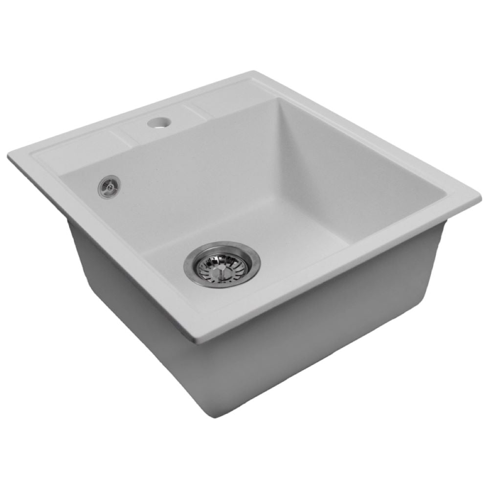 Изображение товара Мойка MIXLINE ML-GMS110 прямоугольная белая кухня искусственный камень