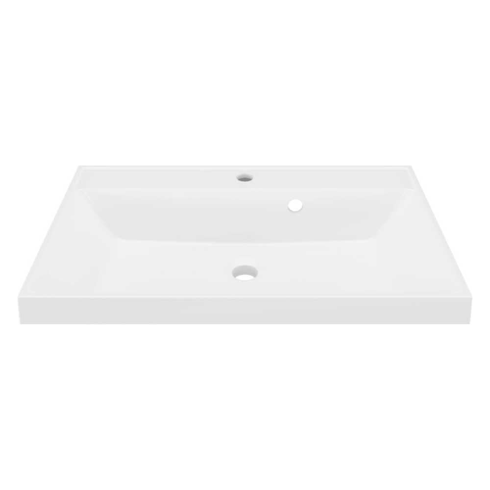 Изображение товара Раковина накладная MIXLINE ЛАЙН-60 белая - современная прямоугольная модель из литьевого мрамора