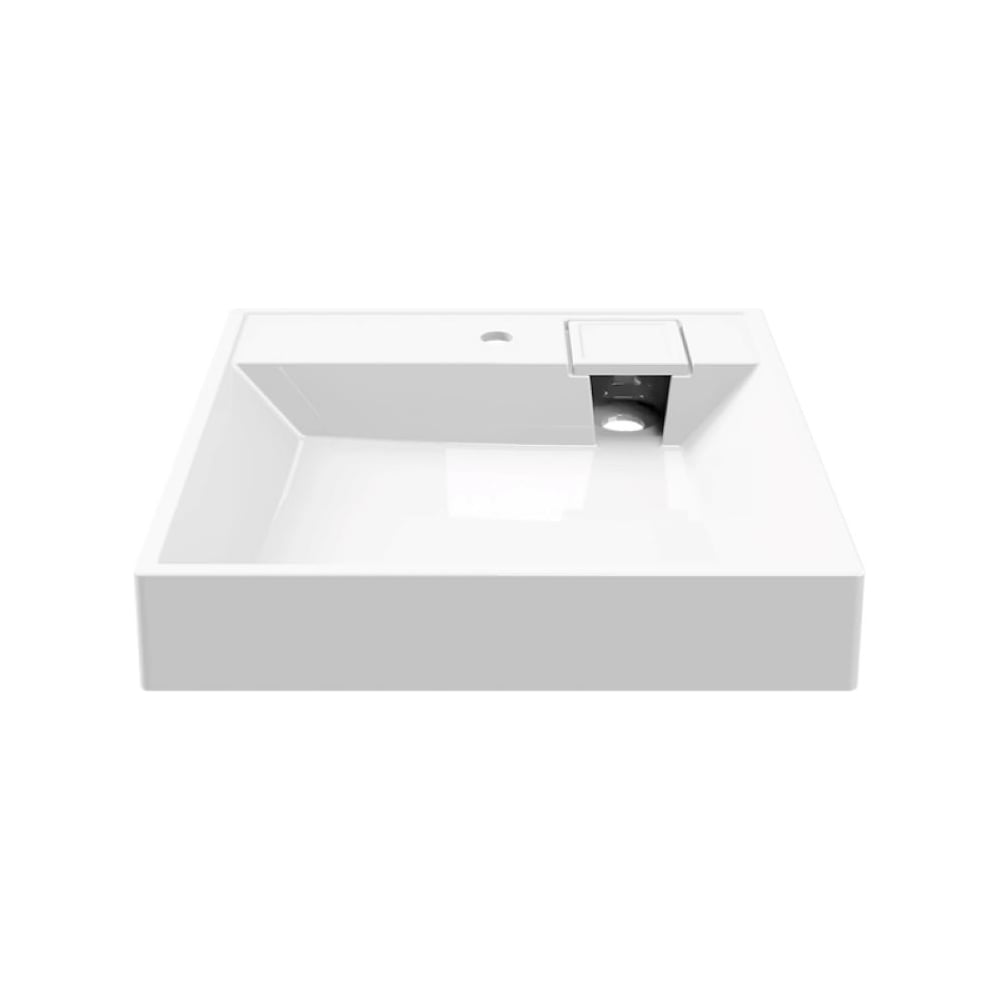 Изображение товара Раковина над стиральной машиной MIXLINE ЛЕРОН 60_60 белая квадратная 600x600 мм