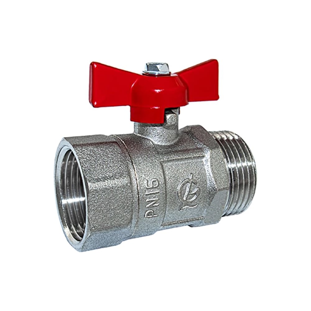 Изображение товара Кран шаровой Галлоп 1' вн/нар бабочка Практик 221 никель