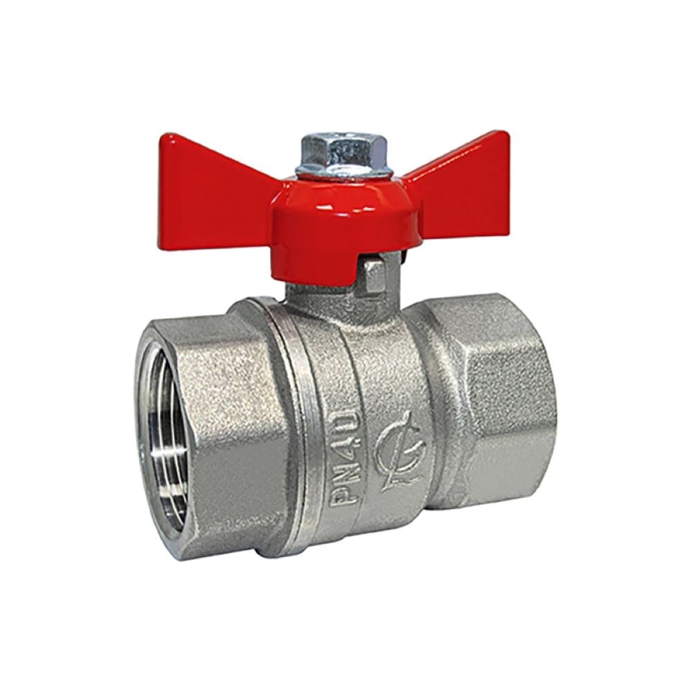 Изображение товара Кран шаровой Галлоп 1 вн/вн бабочка 11б27п1 Стандарт 231 никель PN40