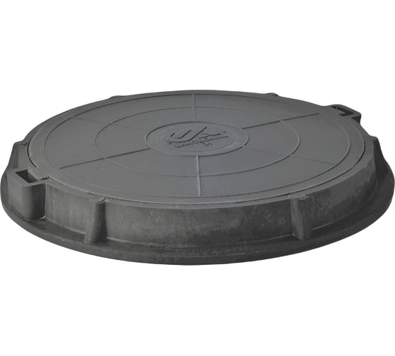 Изображение товара Люк Сантехкомплект полимер (легкий) круг 760х630 h=90 30кН сер/чер 004-0063