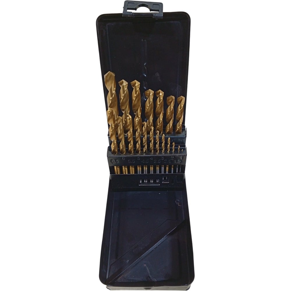 Изображение товара Набор сверл по металлу МАНКОР HSS-TIN 19 предметов для точных отверстий