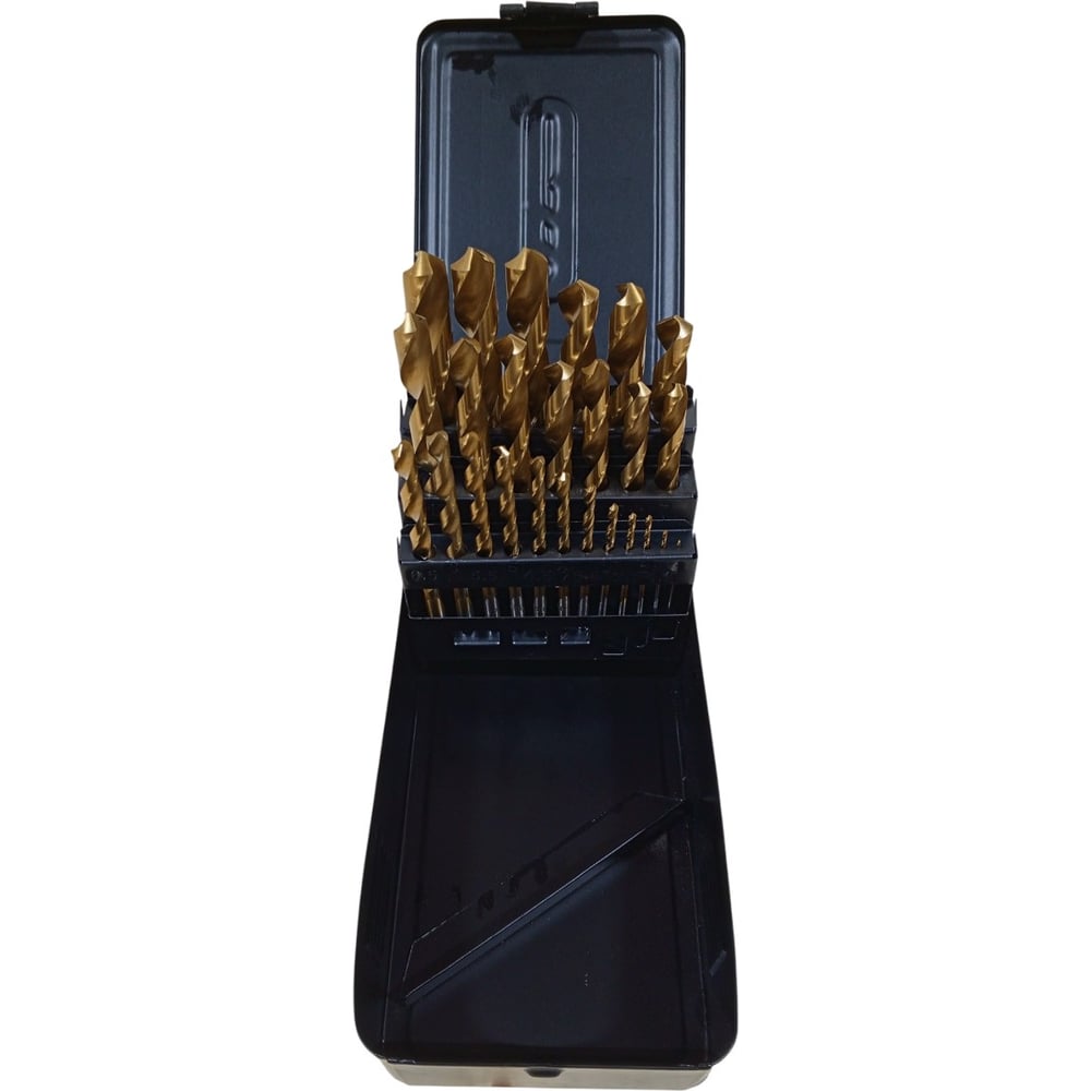 Изображение товара Набор сверл по металлу МАНКОР HSS-TIN 25 предметов 1-13 мм профессиональный