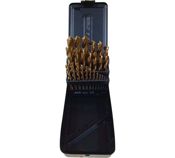 Изображение товара Набор сверл по металлу титановых МАНКОР HSS-TIN 25 предметов 1-13 мм S.25.0.MN