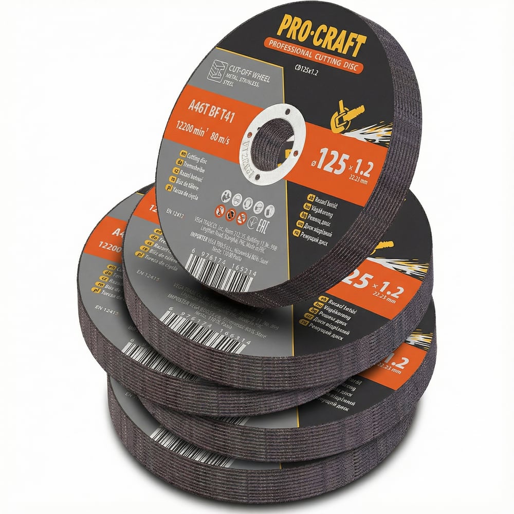 Изображение товара Отрезной диск по металлу Procraft CD125x1.2 125 мм 50 шт безопасный и эффективный