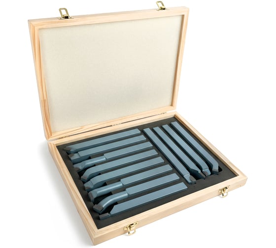 Изображение товара Набор резцов c твердосплавными напайками MetalMaster Т5К10, державка 16х16мм (12 шт) 23741