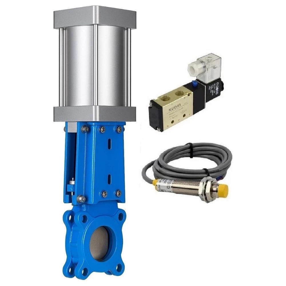 Изображение товара Задвижка шиберная DN.ru 304-304-M-1W-Fb-2P Ду150 Ру10