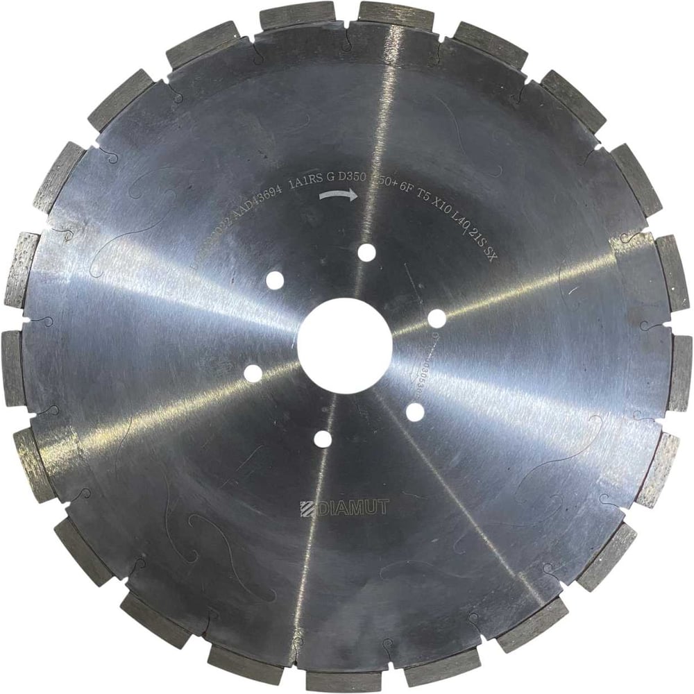 Изображение товара Диск DIAMUT для прямолинейной резки D350 H50 Segm12x3x40 Z21 SILENT гранит алмазный сегментированны