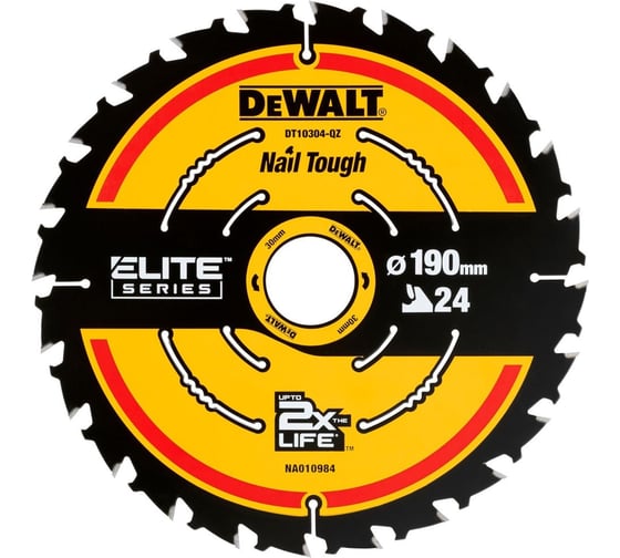 Изображение товара Пильный диск по дереву DEWALT DT10402, 190х30х1.65 мм DT10402-QZ
