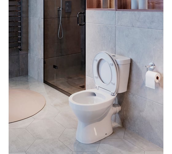 Изображение товара Напольный унитаз Taliente Aterno Vortex белый ТОРНАДО с бачком и крышкой микролифт AT25044