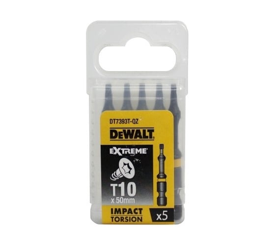 Изображение товара Биты DEWALT DT7393T, T10, 50 мм, 5 шт DT7393T-QZ