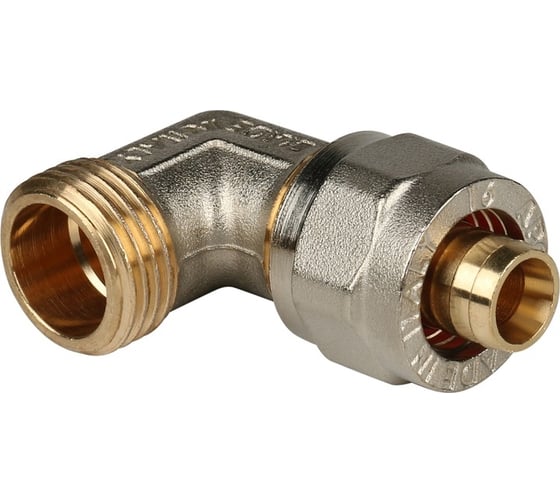 Изображение товара Угольник-переходник  для металлопластиковых труб STOUT с нар резьб 1/2"х16, винт SFS-0006-001216 RG008S9DIQ6GSD