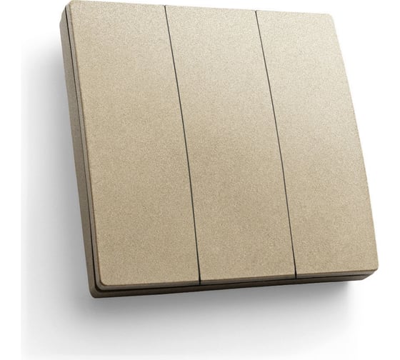 Изображение товара Беспроводной трехклавишный выключатель FERON TM83, 230V, 500W, золото 41727