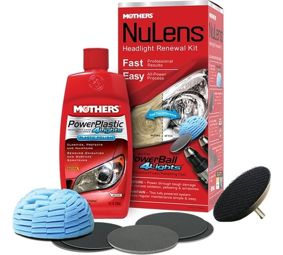 Изображение товара Набор для восстановления прозрачности пластиковых фар с насадками Mothers 236 мл MS07251