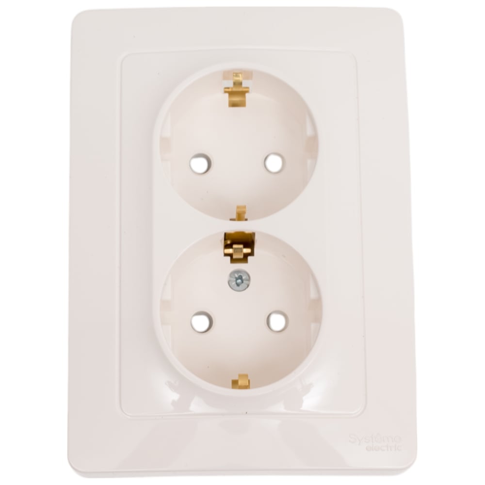 Изображение товара Розетка Systeme Electric Blanca внутр молочная 2-гнезда, IP20, 16A, 250V