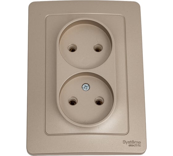 Изображение товара Розетка Systeme Electric Blanca внутр Титан 2-ая б/з без шторок, 16А, 250В SE BLNRS000024