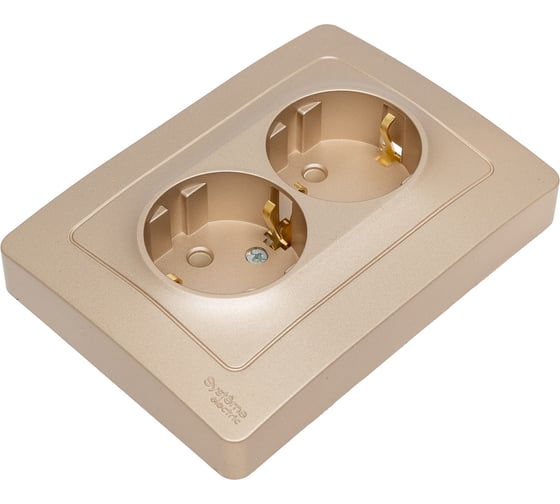 Изображение товара Розетка Systeme Electric Blanca внутр Титан 2-ая с/з без шторок, 16А, 250В SE BLNRS001024