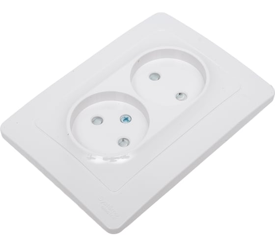 Изображение товара Розетка Systeme Electric Blanca внутр Бел 2-ая б/з со шторками, 16А, 250В SE BLNRS000121
