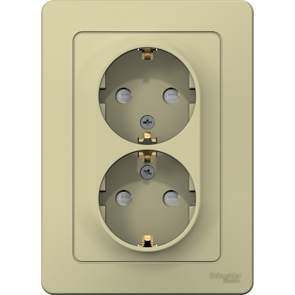 Изображение товара Розетка Systeme Electric Blanca внутренняя бежевого цвета 2 гнезда 16A 250V IP20