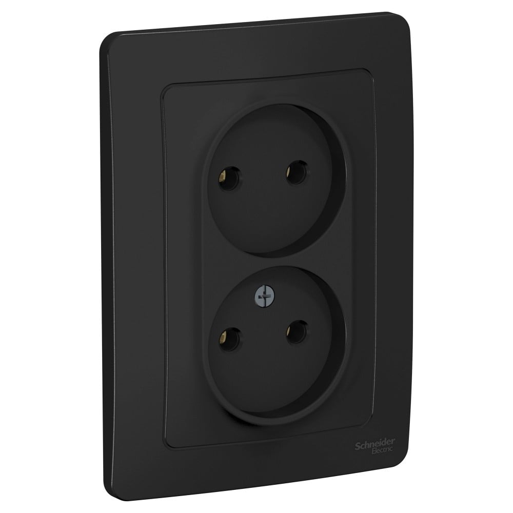 Изображение товара Розетка Systeme Electric Blanca внутренняя антрацитная 16А 250В встройка без шторок