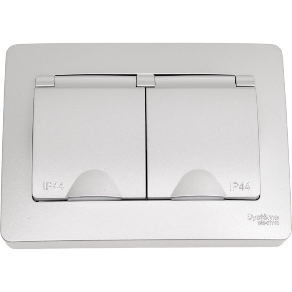 Изображение товара Розетка Systeme Electric Blanca внутренняя алюминиевая IP44 2 гнезда 16А 250В