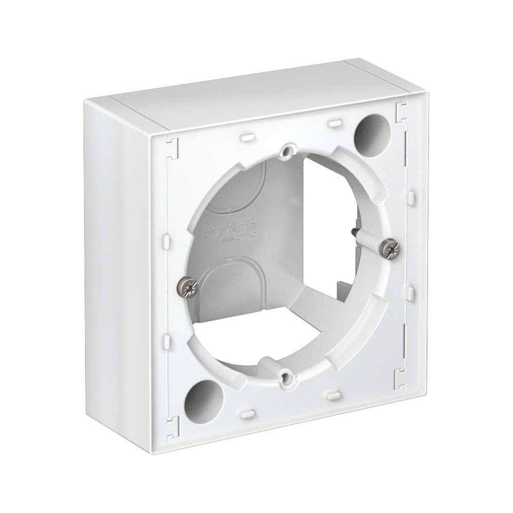 Изображение товара Коробка для наружного монтажа Systeme Electric AtlasDesign Бел IP20 квадратная