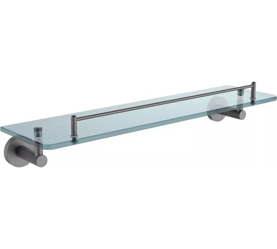 Изображение товара Полка стеклянная VIEIR 1-ярусная, настенная, держатели из нержавеющей сталь, цвет хром, V5521