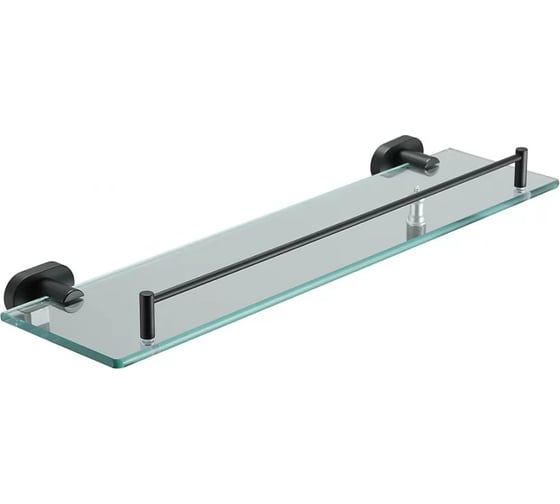 Изображение товара Полка стеклянная VIEIR настенная 1-ярусная, нержавеющая сталь, хром, V5121