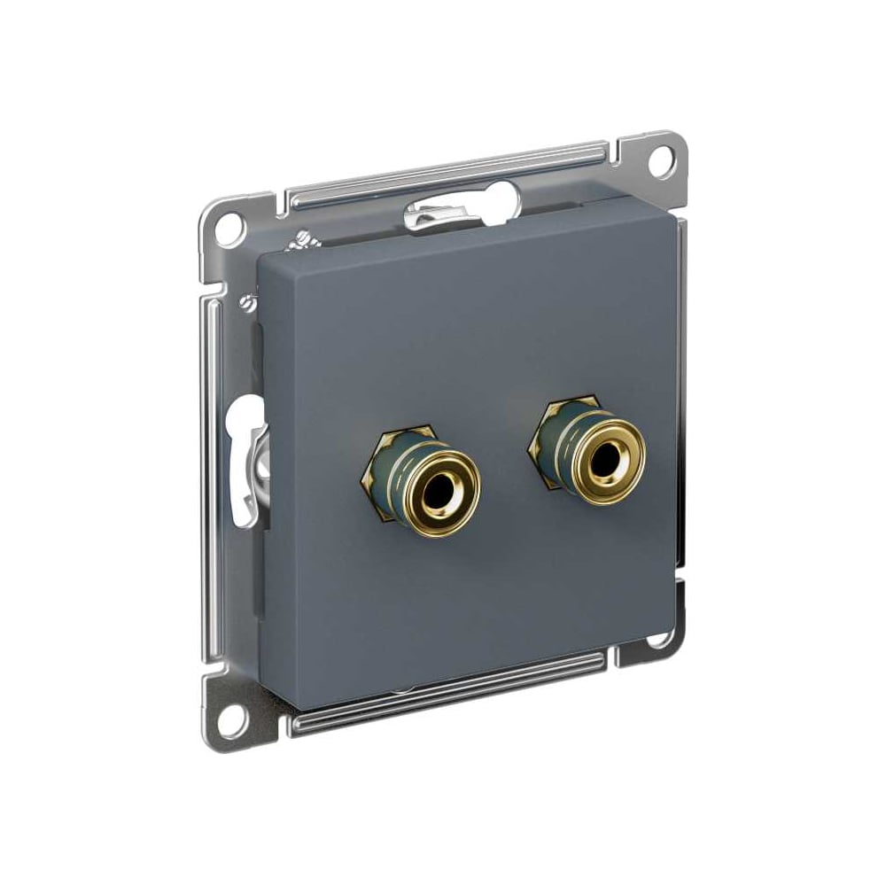 Изображение товара Аудиорозетка Systeme Electric AtlasDesign Грифель двухместная для акустических систем