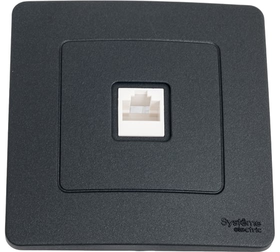 Изображение товара Компьютерная розетка Systeme Electric Blanca внутр Антрацит RJ45 SE BLNIS045006