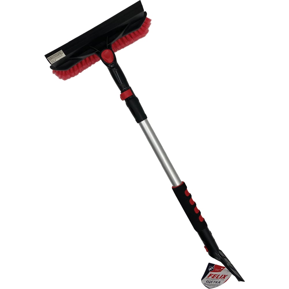 Изображение товара Телескопическая щетка для снега FELIX со скребком и водосгоном 76-110 см