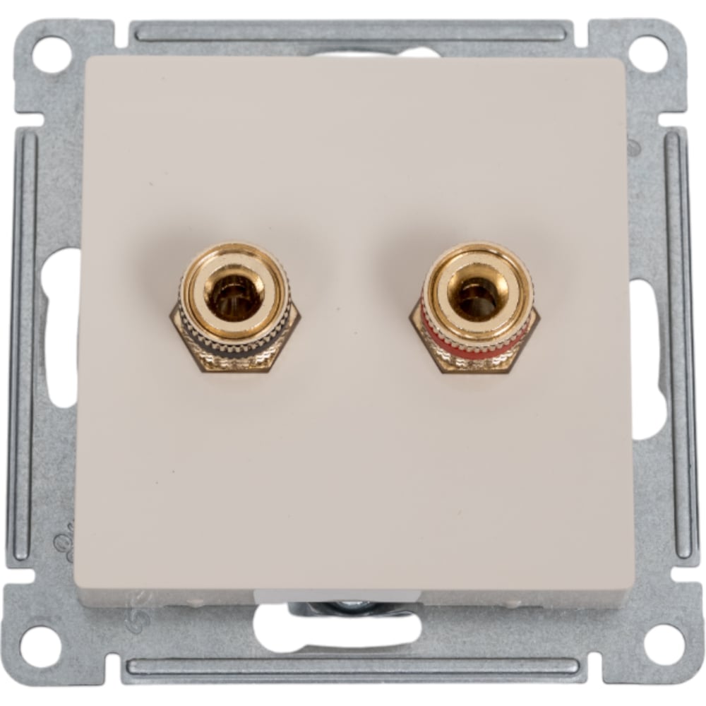 Изображение товара Аудиорозетка Systeme Electric AtlasDesign Беж двухместная встроенная IP20