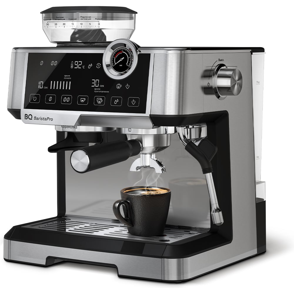 Изображение товара BQ CM5002 Кофестанция стальной-черный с капучинатором