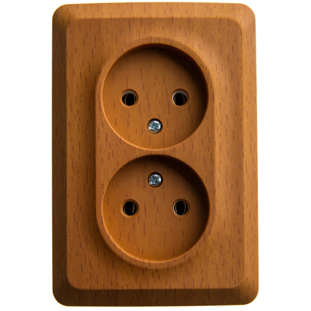 Изображение товара Наружная силовая розетка Systeme Electric Этюд Бук 2-ая угловая без заземления