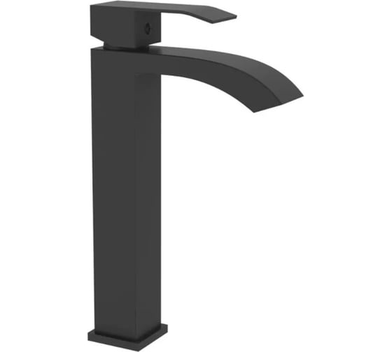 Изображение товара Смеситель для раковины-чаши однорычажный высокий ViEiR нерж сатин/черный для умывальника-чаши V303512-C