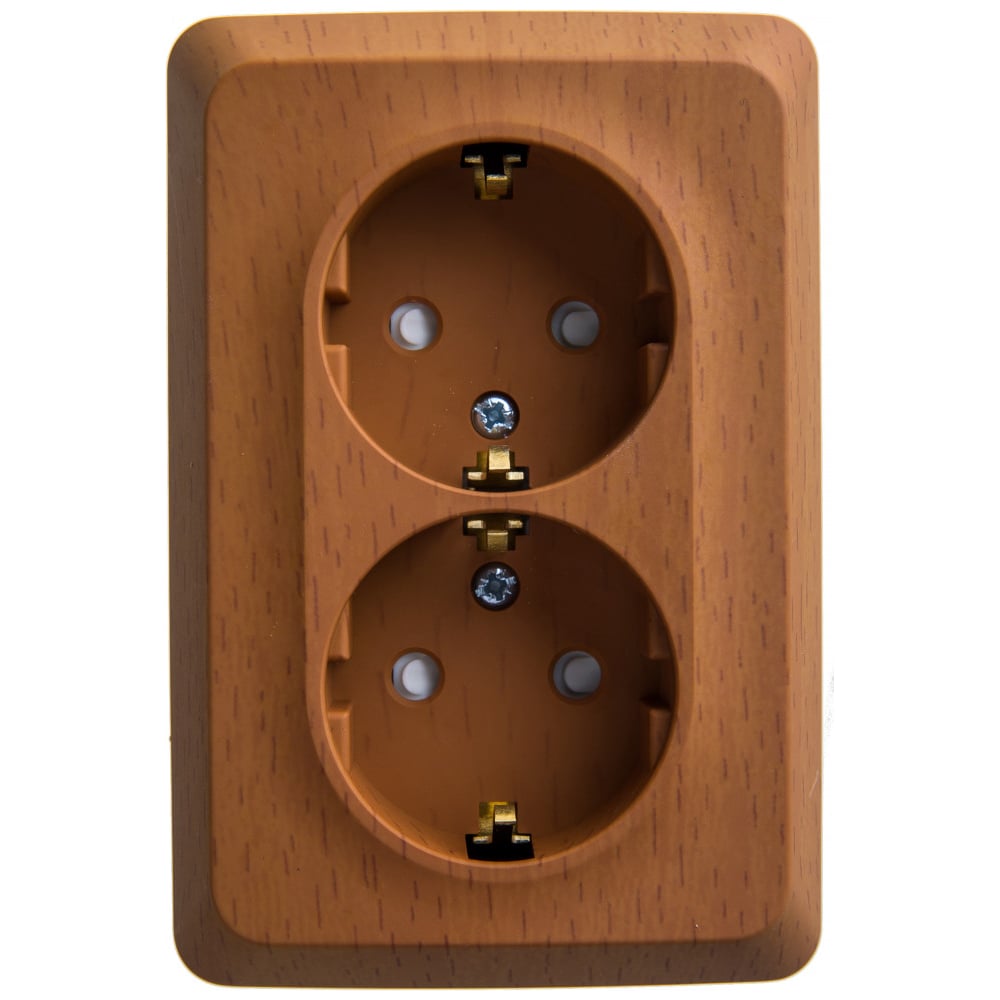 Изображение товара Наружная розетка Systeme Electric Этюд Бук 2-ая угловая с заземлением 16А IP20